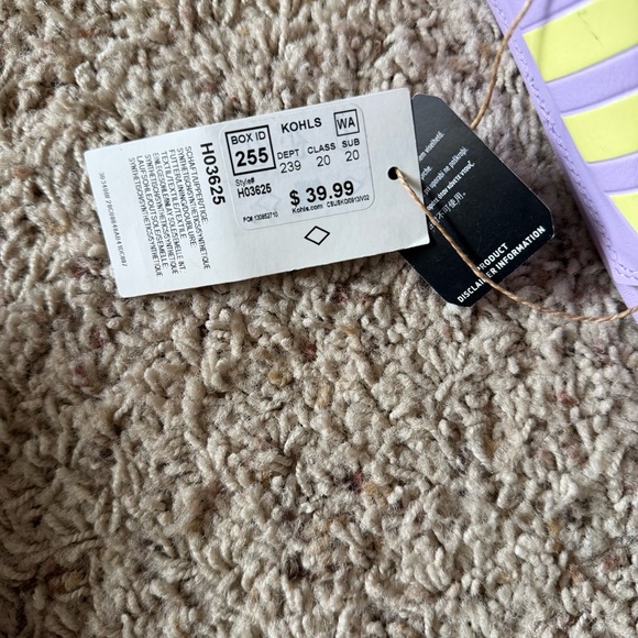 Adidas Multicolor Striped Slides - 8 - Picture 4 of 4